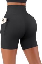 SUUKSESS Women Cross Workout Shorts with Pockets 5" High Waist Booty Biker Short - Image 6