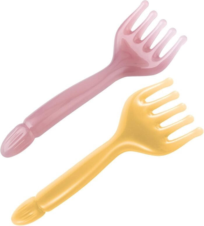 2Pcs Head Massager Manual Hair Scalp Massager Gua Sha Five Claw Massage Tool Comb Portable Handheld Resin Relax Tool for Father's Day Mother's Day Gifts (Amber; Cloud Brown) - Image 8