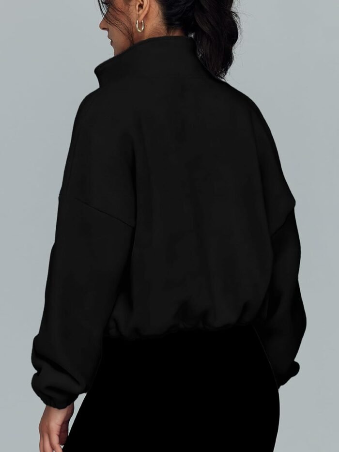 AUTOMET Womens Fleece Jackets Zip Up Oversized Sweatshirts Winter Clothes Long Sleeve Crop Sherpa Fall Outfits Fashion - Image 6