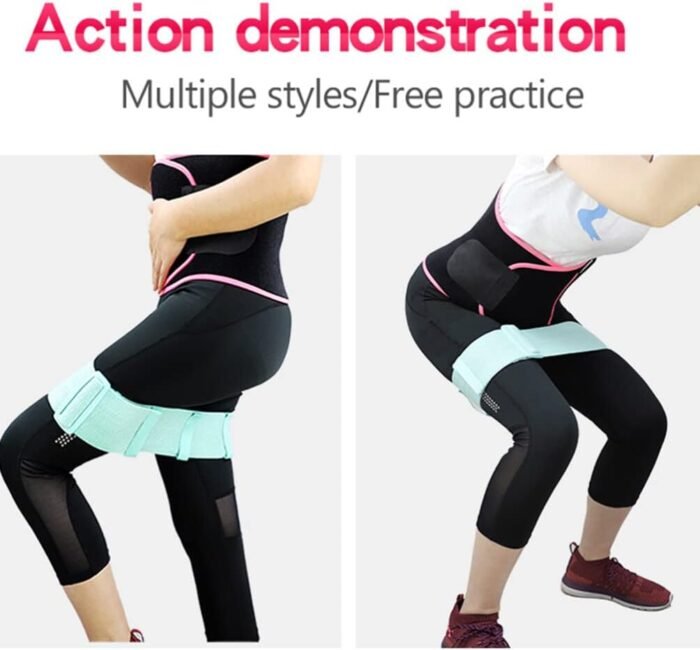 Resistance Band Workout Bands Adjustable Resistance Band for Legs and Hip Non- Fabric Exercise Bands for Fitness Squat Workout Pink - Image 6