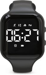 Non-Bluetooth Led Fitness Tracker Watch,Digital Pedometer Watch,with Step Counting/Distance/Calories/Stopwatch/Alarm Clock, Great Gift for Kids Teens Girls Boys Xmas - Image 2