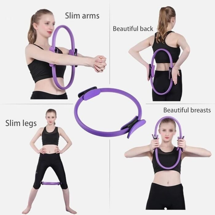 Pilates Essentials Kit，Portable Fitness Equipment for Women，Resistance Bands, Pilates Ring, Ball, for Core Strength Stretching & Toning - Image 8