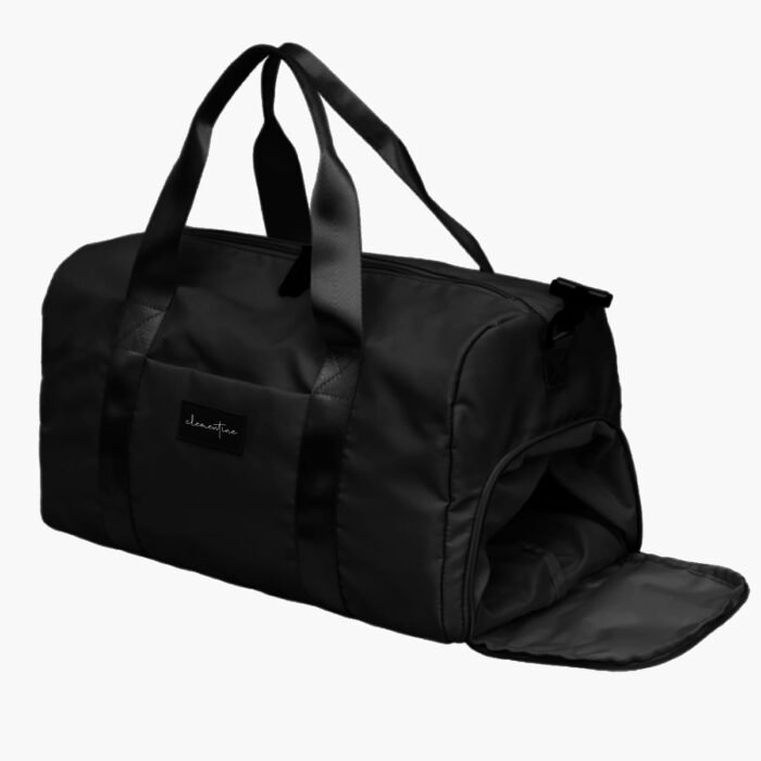 Gym Bag for Women with Shoe Compartment and Wet Pocket | Small Durable Lightweight Gym Duffle Bag | Great for the Gym and Overnights | Black - Image 5
