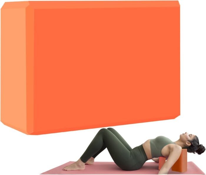 Yoga Block, Soft Non-Slip Surface Premium Foam Blocks, Supportive, Lightweight, Odor Resistant, Yoga Accessories for Pilates Meditation General Fitness Stretching Toning（orange） - Image 2