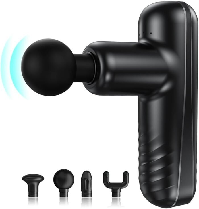 Mini Massage Gun,Deep Tissue Percussion Small Massage Gun Travel Massager,Muscle Massager for Back Pain Relief, Pocket-Sized Massager Gun for Office Gifts and Home or Athletes - Image 2