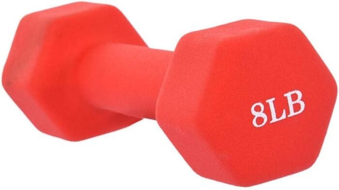 Neoprene Dumbbell Barbell Hand Weights 3/5/8/10 Pound for Warm Up&Women, Set of 2 (8LB X 2PCS), free size - Image 6