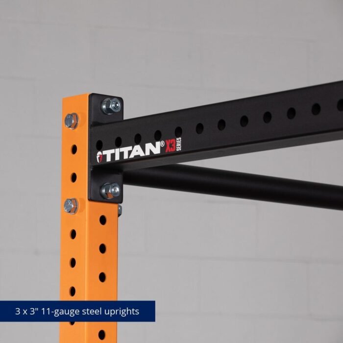Titan Fitness X-3 Series 80" White Bolt-Down Power Rack, 36" Depth, Rackable 1650 LB Cage, 1.25" and 2" Pull Up Bars, Standard J-Hooks, Weightlifting and Strength Training - Image 10