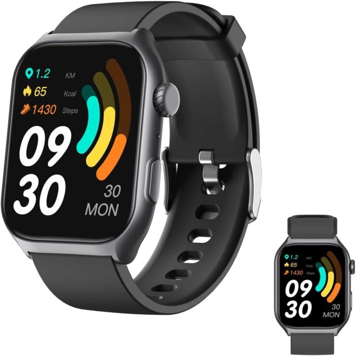 Fitness Tracker Smart Watch (Answer/Make Call) with Heart Rate Monitor/Step Counter/Calories, Activity Tracker Sleep Monitor, IP68, Health Tracker Pedometer Stopwatch for Man Women - Image 2