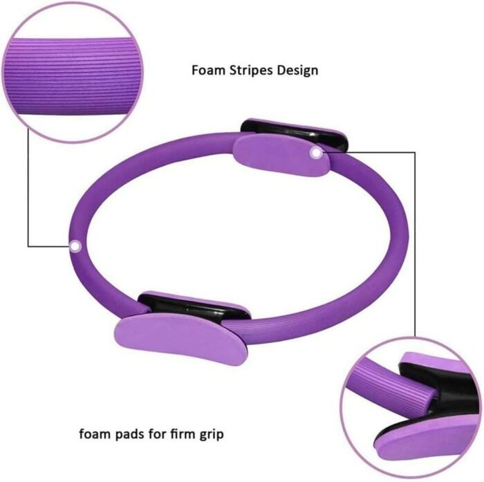 SEIWEI 15 Inch Pilates Ring Circle Yoga Ring Pilates Equipment for Toning Thighs Abs and Legs, Inner Thigh Exercise Equipment for Women Workout Fitness Rings - Image 6