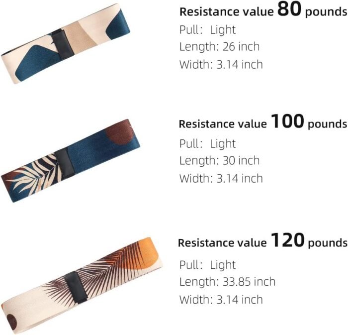 Resistance Bands for Legs and Butt,Non-Slip Workout Loop Bands, Resistance Bands for Workout Equipment with 3 Resistance Levels- Made of Premium Elastic Fabric - Image 5