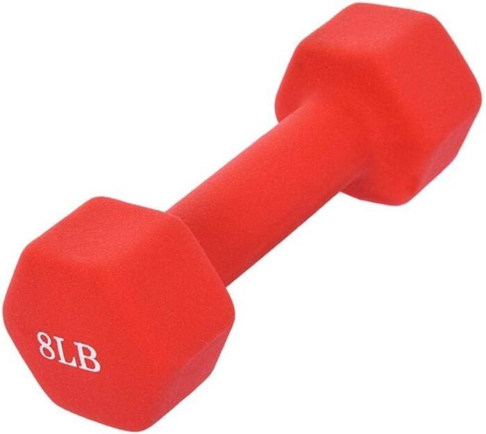 Neoprene Dumbbell Barbell Hand Weights 3/5/8/10 Pound for Warm Up&Women, Set of 2 (8LB X 2PCS), free size - Image 5