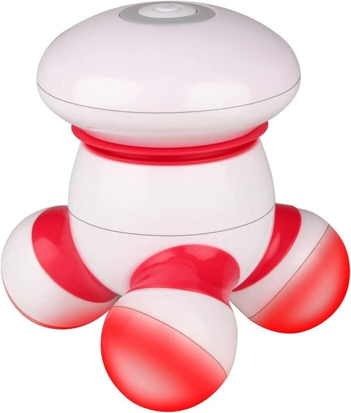 cotsoco Handheld Massager Mini Portable Vibrating Body Massager with LED Light for Hand Head Neck Back Legs Arms Pain Release, Battery Operated, Easy Hand Grip - Image 2