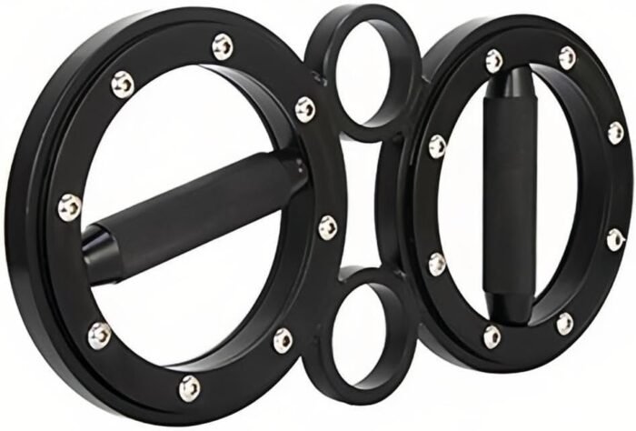 FIITY 8/12 Pounds Multifunctional Hand and Forearm Trainer - Spinning Burn Muscle Training - 360 Degree Rotating Grips – Sliver/Black - Image 2