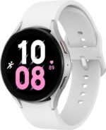 SAMSUNG Galaxy Watch 5 44mm Bluetooth Smartwatch w/Body, Health, Fitness and Sleep Tracker, Sapphire Crystal Glass, Enhanced GPS Tracking, US Version, Silver Bezel w/White Band (Renewed) - Image 4