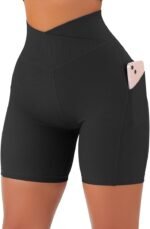 SUUKSESS Women Cross Workout Shorts with Pockets 5" High Waist Booty Biker Short - Image 5