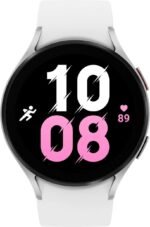 SAMSUNG Galaxy Watch 5 44mm Bluetooth Smartwatch w/Body, Health, Fitness and Sleep Tracker, Sapphire Crystal Glass, Enhanced GPS Tracking, US Version, Silver Bezel w/White Band (Renewed) - Image 3