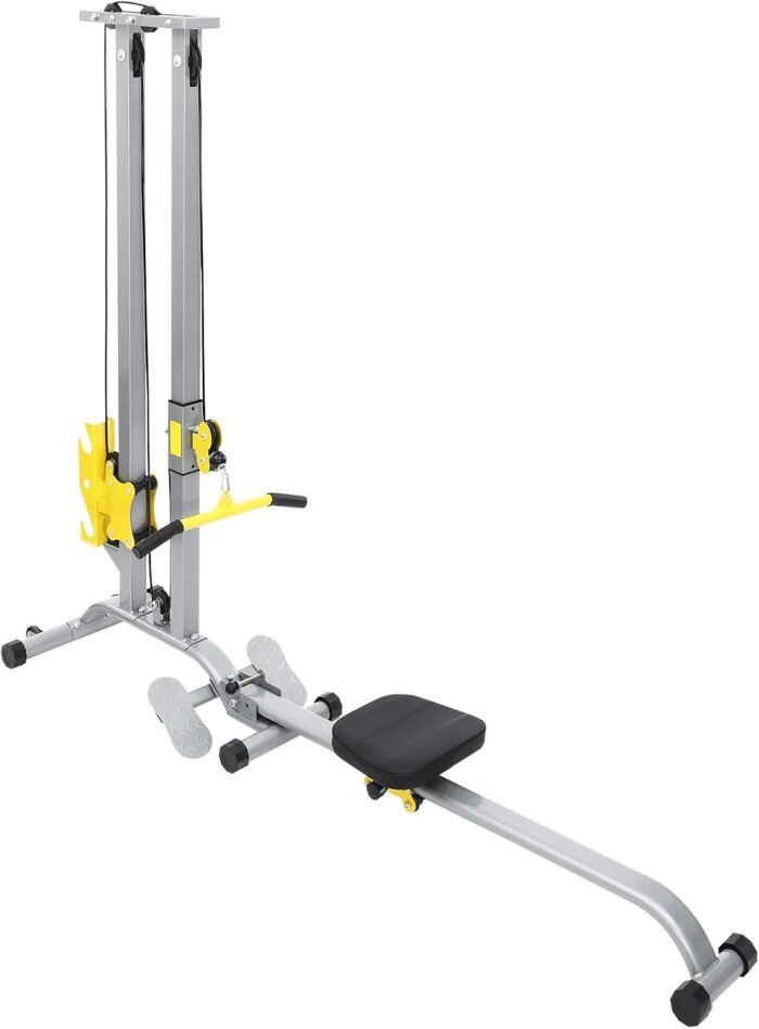 Multi-Function Power Rack, 220.46LBS Capacity Power Rack, Heavy Duty Strength Training Fitness Equipment, for Garage & Home Gym, Silver - Image 9