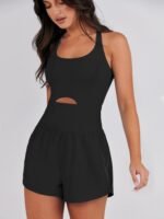 Caracilia Women's Workout Athletic Romper Summer Sets Short Jumpsuits Onesie Running Outfits Exercise Gym 2025 Trendy Clothes - Image 10