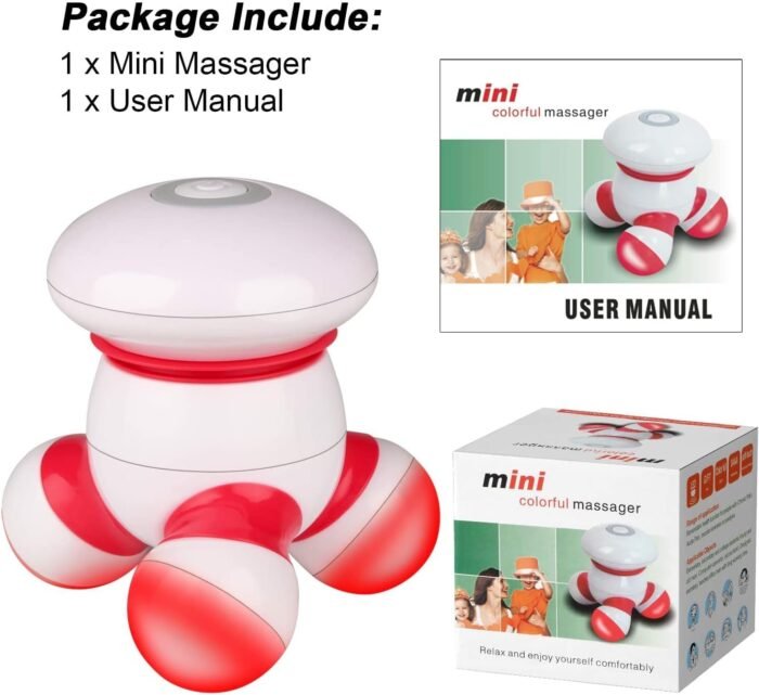cotsoco Handheld Massager Mini Portable Vibrating Body Massager with LED Light for Hand Head Neck Back Legs Arms Pain Release, Battery Operated, Easy Hand Grip - Image 8
