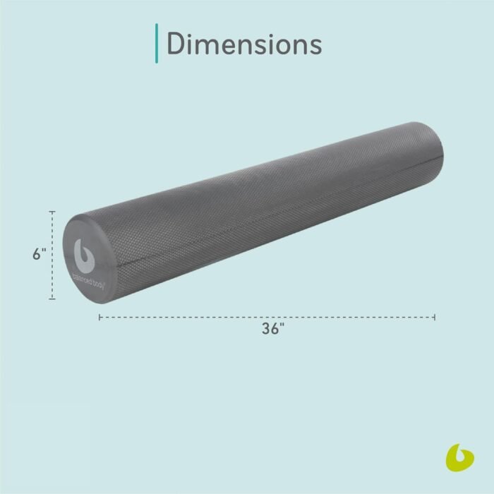 Balanced Body Magic Roller, Muscle-Release Roller, Muscle Roller for Post-Pilates Workout or Physical Therapy, Stretching Tool, Rain Cloud Gray - Image 4
