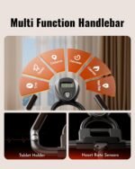 Exercise Bike, Low Noise Stationary Bikes for Home, Adjustable Brake Pad Indoor Cycling Bike, 300lbs Capacity Compact Workout Bike with Tablet Mount & Comfortable Padded Seat - Image 6