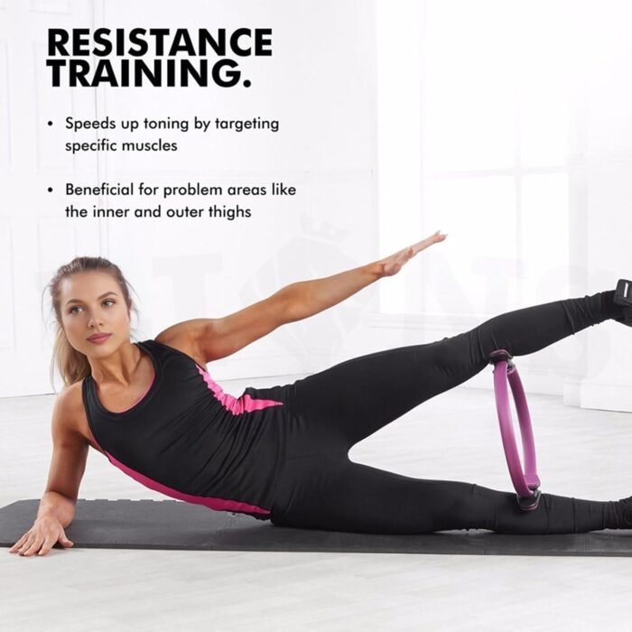 Pilates Ring, 15 Inch Pilates Fitness Circle with Non-Slip Grip Handles, Thigh Exercise, Pilates Circle, Pilate Ring Fitness Equipment for Home or Studio - Image 10