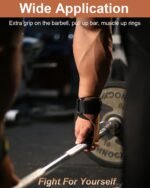 Leather Weight Lifting Gloves Wrist Straps for Weightlifting, Lifting Straps Cobra Grips Deadlift Straps Weight Lifting Straps, Gym Straps Gym Gloves for Men Weight Grips for Women - Image 8