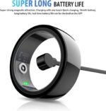 Smart Ring for Men and Women-Fitness Tracker Ring with Heart Rate, Blood Oxygen,Sleep Monitoring, Step Counting, IP68 Waterproof,Remote Camera&Music Control,No App Fee for iPhone & Android(Black, 12#) - Image 7