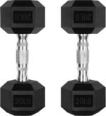 RitFit 5-300LBS Rubber Encased Hex Dumbbell Sets with Optional Rack for Home Gym, Coated Hand Weights for Strength Training, Workouts - Image 2