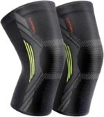 Knee Brace for Women & Men - UFITVELL 2 Packs knee compression sleeve for Knee Pain, Ideal for Gym, Running, Basketball, volleyball, Yoga, Support Meniscus Tear, swelling & Arthritis Pain Relief - - Image 2