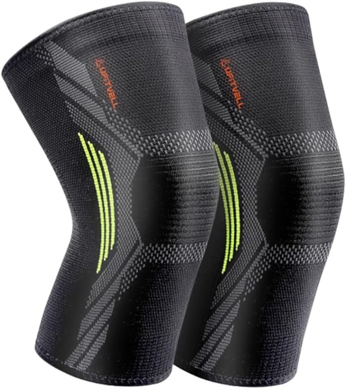Knee Brace for Women & Men - UFITVELL 2 Packs knee compression sleeve for Knee Pain, Ideal for Gym, Running, Basketball, volleyball, Yoga, Support Meniscus Tear, swelling & Arthritis Pain Relief - - Image 2