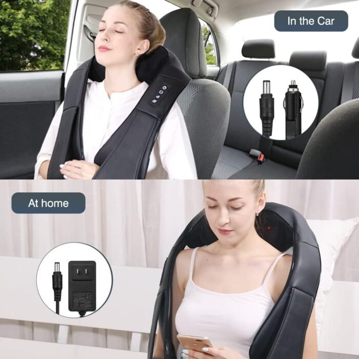 Neck Massager with Heat, Shiatsu Massager for Neck, Back, Shoulder, Foot and Leg, Deep Tissue 3D Kneading Massage for Relax Muscles at Home and Offie,Back Massagers for Women and Men - Image 7