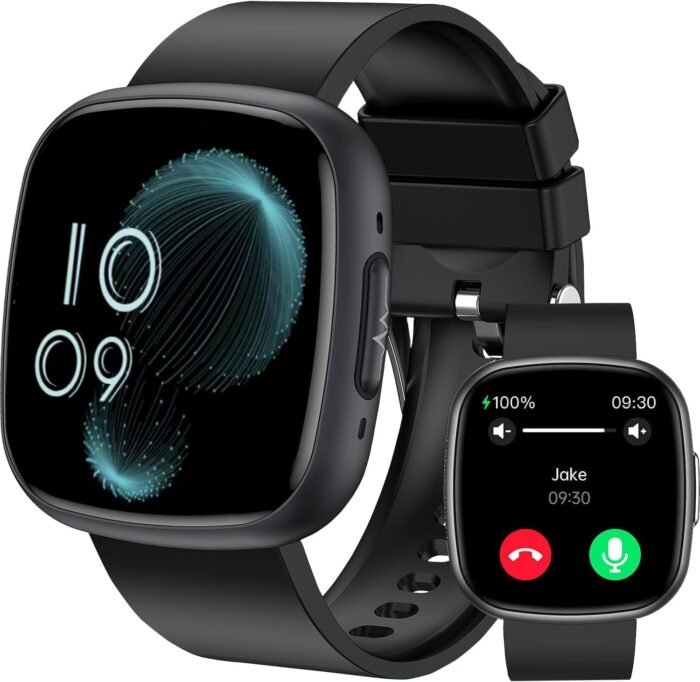 Advanced Health & Fitness Smartwatch,1.72'' HD Touchscreen,Men's Women's Smartwatch,100+ Exercise Modes,24/7 Heart Rate,Blood Oxygen,Stress,Sleep Tracking,Waterproof Fitness Tracker (Black) - Image 2