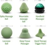 Physical Therapy Pain Relief Massage Ball Set for Trigger Point Release - Myofascial Release Tool & Deep Tissue Massage Set of 6 Pieces - Lacrosse, Spiky, Hand Roller & Mountable Self Massage Ball - Image 8