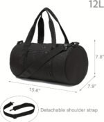 Small Gym Bag Duffel Bag for Women Men Fitness Sports Bag Workout Adjustable Detachable Shoulder Strap Lightweight Carry on Travel Duffle Bag (Black, 15" / Mini / 12L) - Image 3