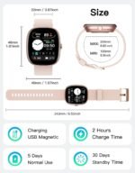 Fitness Tracker 2025 Ver. (Answer/Make Calls), 1.85" Smart Watch Fitness Watches for Women Men with 24/7 Heart Rate Blood Oxygen Monitor Sleep Tracker 100+ Sport Modes IP68 Waterproof (Pink) - Image 9