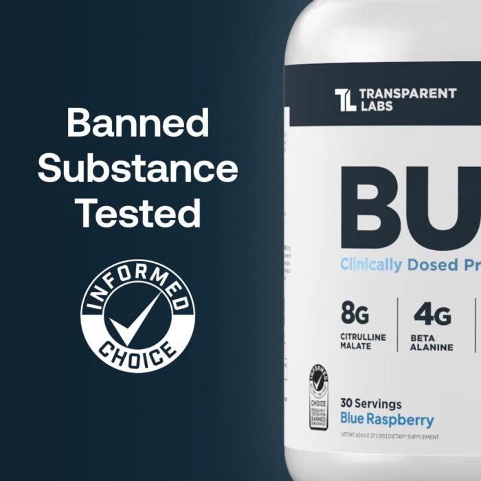 Transparent Labs Bulk Pre Workout Powder - Naturally Sweetened Advanced Pre-Workout Formula for Muscle Building and Strength - 30 Servings, Tropical Punch - Image 3