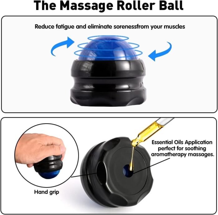 2PCS Spiky Hard Massage Balls with Manual Massage Ball, Roller Back Massager Great for Relax, Deep Tissue Massage Tool to Relief Full Body, Sore Muscle, Neck, Shoulders, Feet, Joint Pain, Stiffness - Image 5