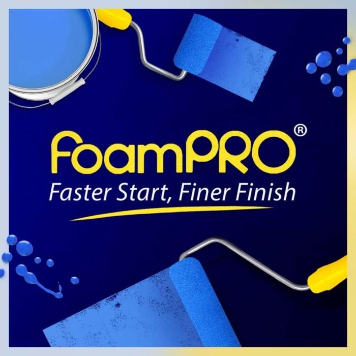 Foampro 2” Fine Finish Paint Roller Kit | 1 Plastic Paint Tray, 1 Roller Handle, 10 Foam Rollers | Mini Foam Roller Kit w/Roller Pan | Home Painting Supplies & Paint Tools, 162 (162KIT) - Image 9