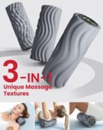 FITINDEX Vibrating Foam Roller for Back Pain, 5-Speed Muscle Massage, FSA HSA Eligible, Exercise, Muscles Deep Tissue, Physical Therapy, Pilates, Yoga, Neck, Leg, Rechargeable, Travel Portable Gray - Image 5