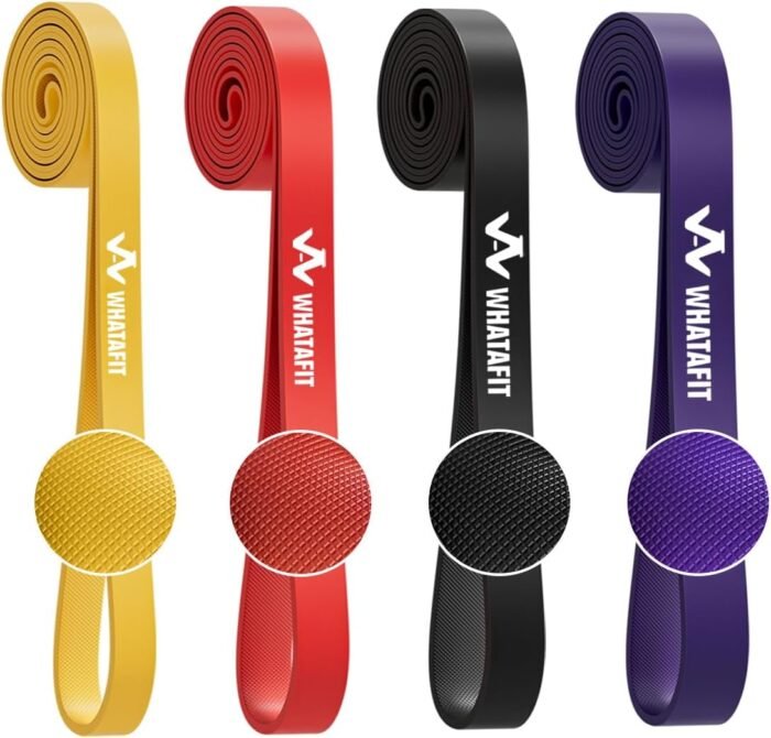 WHATAFIT Resistance Bands, Pull Up Assistance Bands, Exercise Bands, Workout Bands Set for Men and Women Home Fitness, Body Stretching, Strength Training, Physical Therapy - Image 2