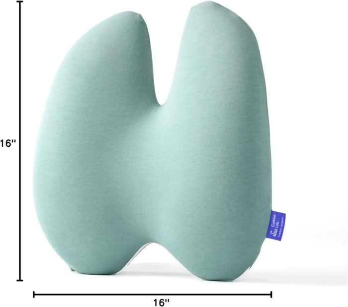 C CUSHION LAB Extra Dense Lumbar Pillow - Patented Ergonomic Multi-Region Firm Back Support for Lower Back Pain Relief - Lumbar Support Cushion with Strap for Office Chair, Car, Sofa - Wellness Green - Image 11
