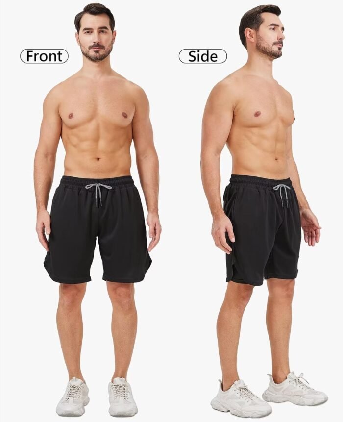3 Pack Men's 2 In1 Gym Shorts Men with Pockets 7 inch Workout Shorts Men Running Shorts with Liner&Towel Loop - Image 3