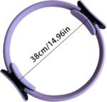 Pilates Ring Fitness Trainer, Pilates Circle Ring Yoga Circle Ring Foam Pads for Inner & Outer Thighs Workout, Exercise Equipment Fitness Circle for Toning Arms, Thighs - Image 3