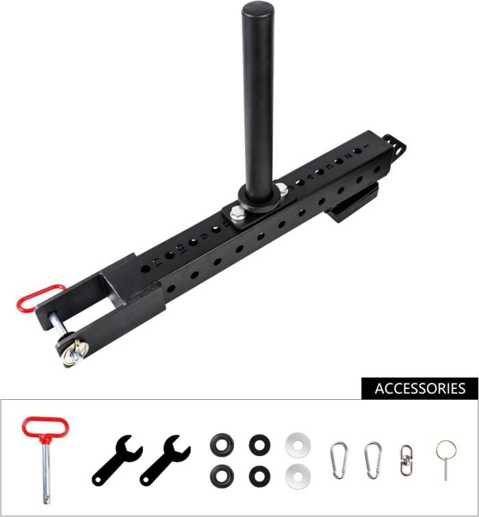 Multi Use Belt Squat Attachment with Lever Arms fits for 3"X 3" Square Tube Power Cages Home Gym Accessory for Strength Training with 330 lbs Capacity (Not included squat belt) - Image 7