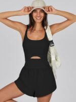 Caracilia Women's Workout Athletic Romper Summer Sets Short Jumpsuits Onesie Running Outfits Exercise Gym 2025 Trendy Clothes - Image 3