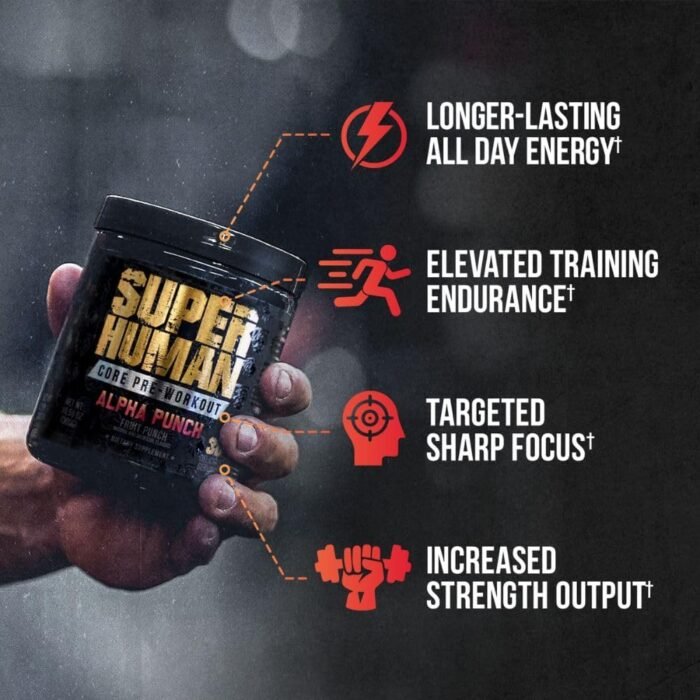 ALPHA LION Core Pre Workout Powder with Creatine for Performance, Beta Alanine for Muscle, L-Citrulline for Pump & Tri-Source Caffeine for Sustained Energy (30 Servings, Fruit Punch Flavor) - Image 3