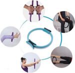 Pilates Ring Fitness Trainer, Pilates Circle Ring Yoga Circle Ring Foam Pads for Inner & Outer Thighs Workout, Exercise Equipment Fitness Circle for Toning Arms, Thighs - Image 4