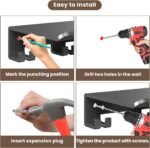 Floating Shelf Organizer Compatible with Tonal Accessories Home Gym Weight wall Storage Equipment Hanger Metal Rack Holder Wall Mount with Hooks T-Lock Adapters Bracket Hanger Workout (Floating Shelf) - Image 7