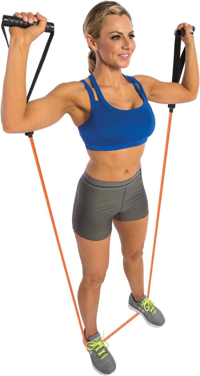 GoFit GF-4TUB-XH(50) Pro-Grade Power Resistance Tube with Handles (Orange/50 Lbs.) - Image 5